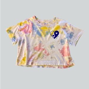 Old Navy Pastel Tie-Dye Cropped Shirt